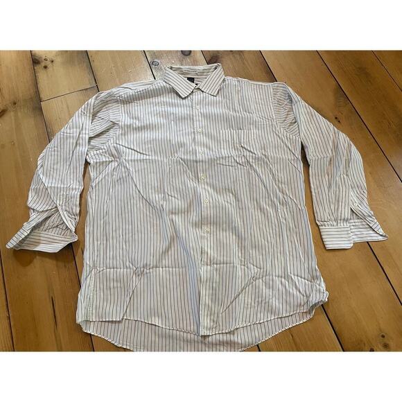Ferrell Reed Men's Button Down Striped Shirt. USA. Sz 17.5-35. Cotton. Pocket - Picture 1 of 6